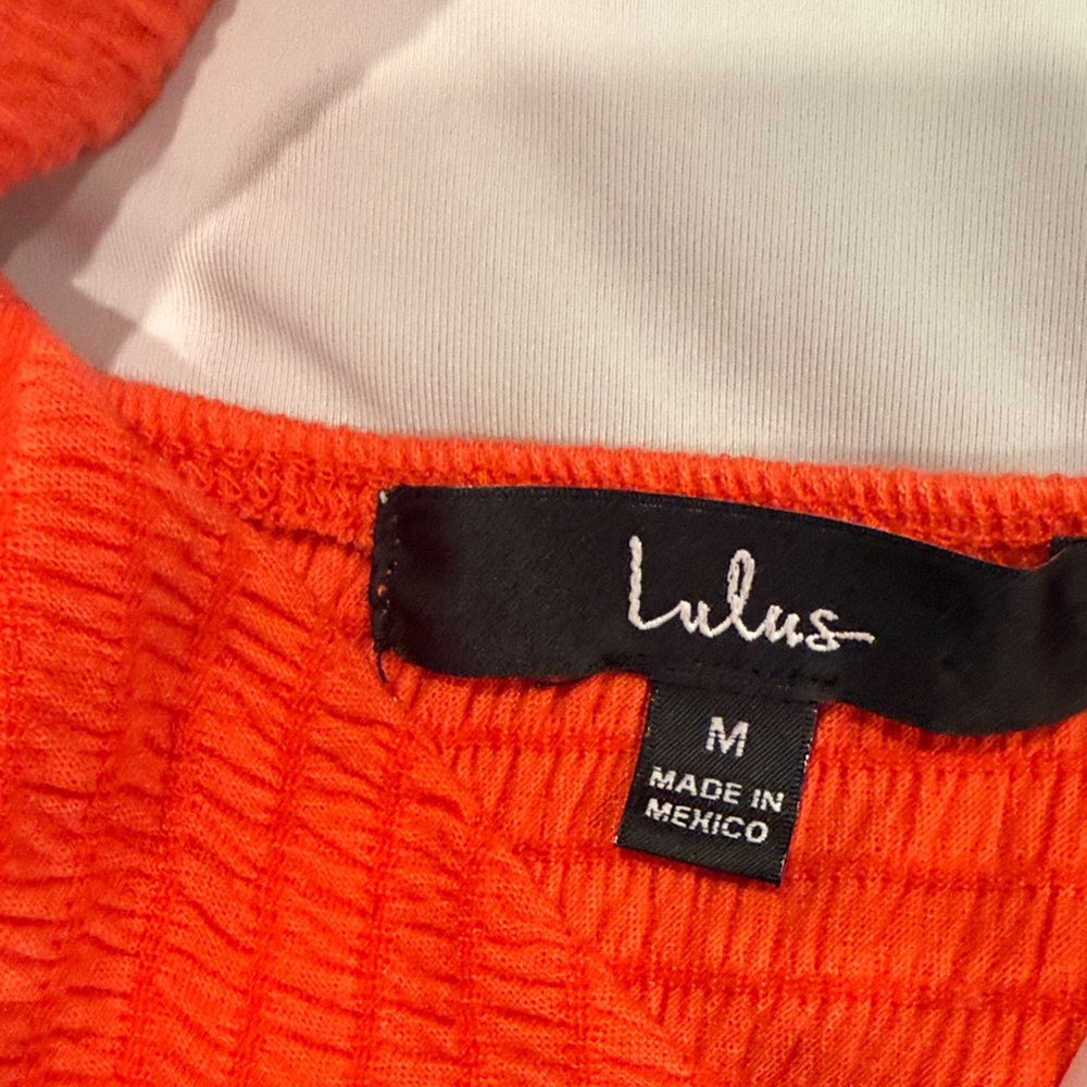 Lulu’s Orange Halter Dress Size M NWOT - Picture 3 of 7